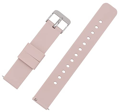 ONKUO Uhrenarmbänder Smartwatch Armbänder Ersatzarmband für Herrenuhr Damenuhr, Quick Release Wechselarmband, Silikon Uhrband Bracelet Watch Strap 22mm 20mm 18mm (20mm, Rosa)