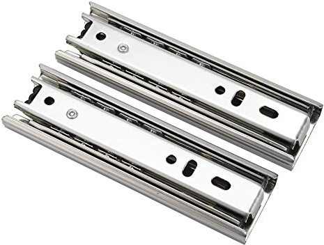 Joyzan Glissières de tiroir, Armoire à Extension complète de 12,7 cm, 1 Paire de Rails coulissants télescopiques, glissières pour remplacer Les systèmes de tiroir à Montage latéral