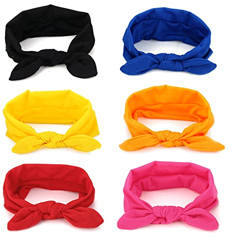 VIKSAUN 6 Stück Damen Stirnbänder Makeup Haarband Kopfband Haarband Twist Knoten Elastische Headbands Vintage für Alltag Yoga Sport (6 PCS)