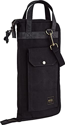 Meinl Cymbals Drumstick Tasche – Schwarz – Waxed Canvas Collection – Gigbag für Sticks, Mallets, Jazz-Besen und Rods aus robustem Textilgewebe mit starkem Tragegriff — Schlagzeug Zubehör (MWSBK)