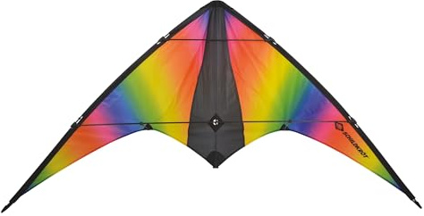 Schildkröt® Stuntkite 160, Zweileiner Lenkdrache, ab 12 Jahren, 160 x 80cm, inkl. 45 kp Polyesterschnüre, 2 x 30m auf Steuerspulen, 2-6 Beaufort, 970449