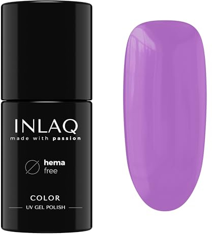 INLAQ® HEMA Free UV Nail Polish Lavender Haze 6 ml - gel nail polish free of HEMA - gel polish UV varnish in different UV LED gel colours