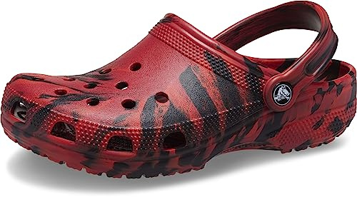 Crocs Classic Marbled Tie-Dye Clog Pepper/Black Men's 13, Women's 15 Medium