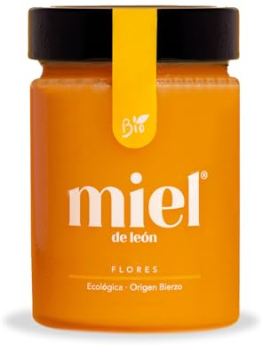 Miel pura de Abeja. Miel de Flores Bio 800 gr - Mieles de Abeja 100% Natural y Ecológica. Producto Artesano de Cosecha Propia. Sabor Dulce - Aroma Floral. Origen: El Bierzo.
