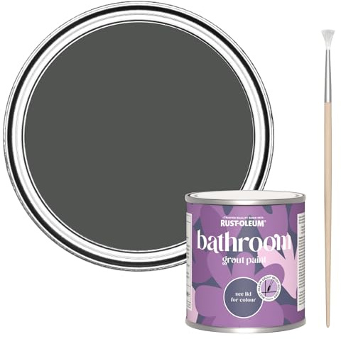 Rust-Oleum Mould-Resistant Grey Bathroom Grout Paint -Graphite 250ml