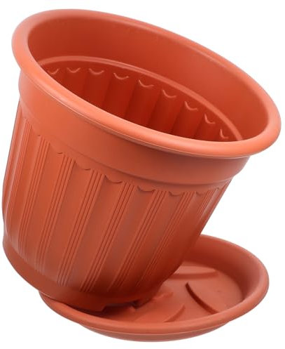 OFFSCH Kunststoff-pflanzgefäß Mit Tablett Blumentopf Für Draußen Geeignet Für Sukkulenten Garten-und Balkonpflanzen Mit Drainageloch