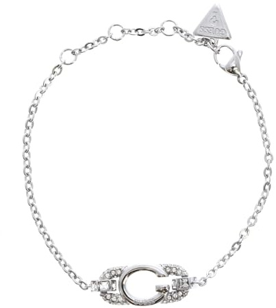 GUESS Oh My G Logo & Crystals Bracelet S Rhodium