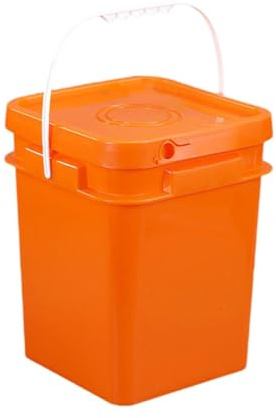 Colcolo Square Bucket with Handle and Lid Multipurpose All Purpose Pail Food Storage Container, Sturdy, Airtight, Leak-Proof - Plastic Storage Container for Garage Kitchen House Cleaning Home, 13L