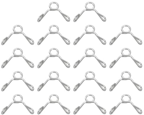 sourcing map Fuel Line Hose Clips, 30Pcs 3mm ID 3.5mm Max. ID 304 Stainless Steel Water Pipe Air Tubing Spring Hose Clamps for Motorcycle Scooter ATV, Silver