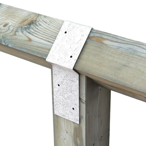 [FIXINGS DIRECT] 10x Heavy Duty Knee Rail Straps | Attach Knee Rails to Posts | Galvanised Knee Rail Fence Post Brackets | Fencing Knee Rail Bracket for Fence Posts (10x (100 x 475mm))