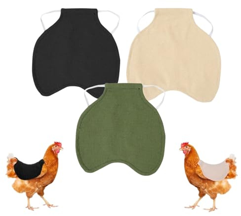 3 stycken hönsförkläde, säkerhetsväst för höns, standard kycklingsadel, kycklingförkläde för fjäderfäsadel, med förebyggande av överdriven fällning och fjäderförlust hos fjäderfä, för fjäderfä