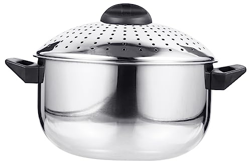 UKCOCO Marmite Acier Inoxydable Marmite à Nouilles Mijotées Bol Avec Couvercle Ustensiles De Cuisine Résistant Chaleur