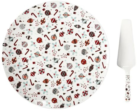Plat & Pelle à Tarte Noël 30cm Multicolore