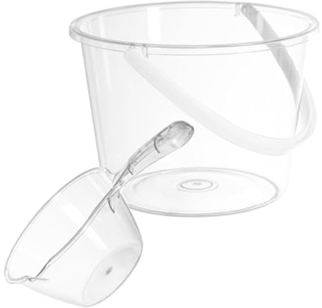 Yardenfun Seau à Eau Transparent 2 Pièces en Plastique Portable Grosse Capacité avec Poignée, Polyvalent pour Salle de Bain, Lavage des Pieds, Usage Domestique et Soins Personnels