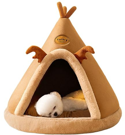 Portable Cat House - Foldable Winter , Soft, Warm Shelter, Compact Inner Bed, Pet Sleeping Place for Dogs, Cats, Home, Apartment, Bedroom, Travel, Lightweight, Washable, Comfortable