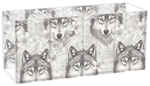 Joisal Wolf vintage blommig penna och pennhållare