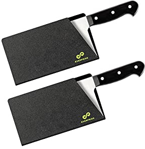 EVERPRIDE Kantenschutz für Metzgerkochmesser, breite Messer, Klingenkantenschutz – Fleischbeil Messerscheide-Set – BPA-freie Kochmesserabdeckungen passend für Klingen bis zu 20,3 x 10,2 cm – Messer