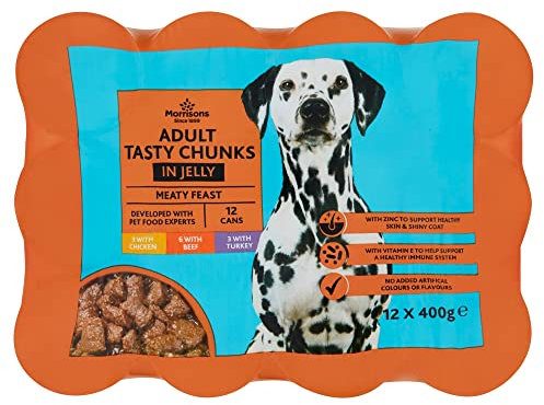 Morrisons Adult Tasty Chunks in Jelly, 12 x 400g