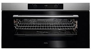 AEG KEK452910M Horno Multifunción, 10 funciones, Función grill, Mandos escamoteables con pantalla táctil, Sonda Térmica, 2 niveles de cocción, Inox, 85L, A+