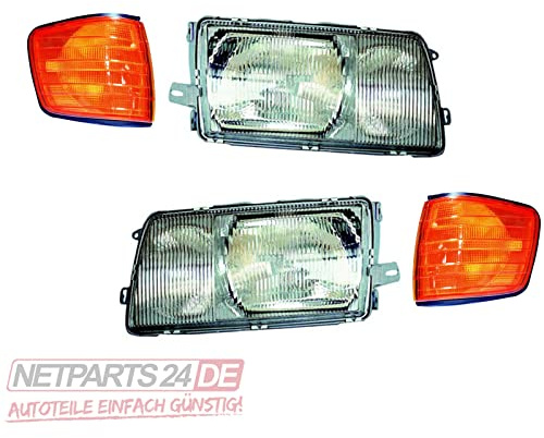 Johns, Scheinwerfer Blinker Set passend für Mercedes W126 H4 H3 08/80-02/91