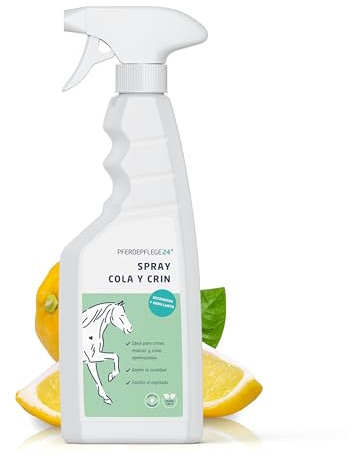 PFERDEPFLEGE24 Spray Abrillantador y Desenredante para Cola y Crin de Caballos - 500ml y 1L - Brillo Intenso, Facilidad para Peinar y para un Pelaje Saludable - Desenredante para caballos