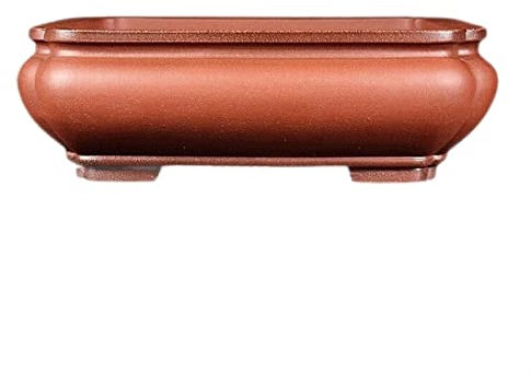 LOWLIU Pflanzenuntersetzer Handgemachter lila Sand-Blumentopf, Retro-Form, rechteckiger Übertopf, geeignet for Pflanzen von Kiefern und Zypressen, Ficus, Pflaumenblüten Blumentopf, Tablett