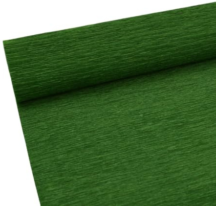 Krepppapier Rolle für die Herstellung von Dunkelgrün Krepppapier ideal für Kreativen Hobbies Farbig sortiert-25 x 250 cm