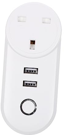 WiFi Smart Plug Dual-USB Smart Plug USB Outlet Dual- Home - Brazil Abs White Graffiti Outlet