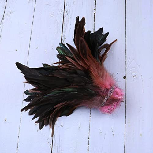 ORGEFY Natürliche Hahn-Hühnerfedern, 13–18 cm, Dekoration für Party-Kleidung, Schmuck, handgefertigte Makramee-Kreationen, Bastelfedern, 50 Stück, Rosa
