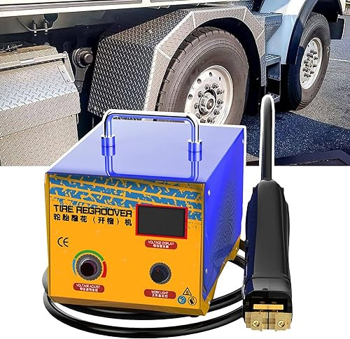GEHPYYDS Outil Professionnel De Rainurage De Pneus, Machine De Rainurage De Pneus en Caoutchouc 1000 W avec 20 Lames, Machine Chauffée De Rainurage De Pneus pour Tous Les Pneus