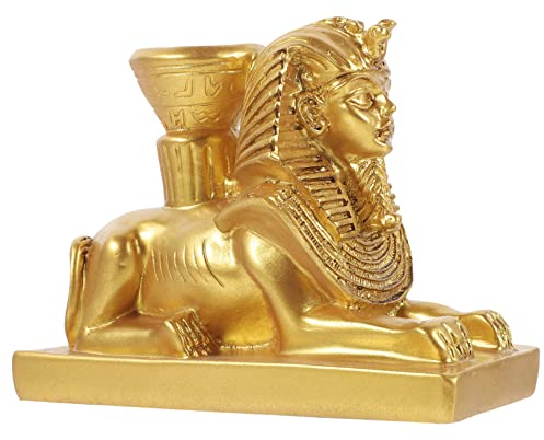 Warmhm Resin Ägyptische Statue Vintage Skulptur Für Tischdekoration Retro Kunstharz Figur Home Office Deko Sammlerstück