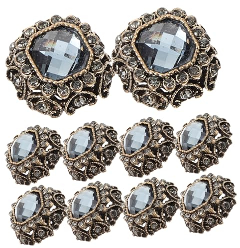 VALICLUD 10 Stück Metallknöpfe Mit Strassverzierungen Für Jacken Und Mäntel Dekorative Knöpfe Zum Annähen Hochwertige Kostümknöpfe Für Diy-Projekte