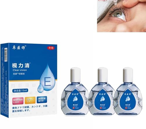 Augentropfen gegen Ermüdung, japanische Augentropfen, neue Augenpflege-Flüssigkeit, japanische Augenpflege, Augenpflege-Flüssigkeit, Anti-Ermüdung, klare Sicht, Augentropfen (3 Stück)