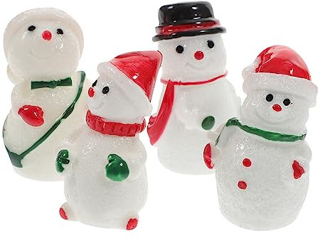 Warmhm 16 STK Weihnachten Schneemann Ornamente Cute Decor Weihnachtsdekorationen weihnachtliche Mini-Schneemannfiguren Weihnachtsfigur Schneemann Schneemann-Requisiten Kleiner Schneemann