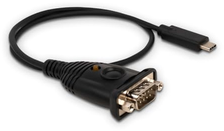 IOGEAR USB C auf RS232 (DB9) Serielle Adapter, RS232 USB Adapter kompatibel mit Windows 11, 10, 8.1, 8, 7, macOS X 10.13+, mit 45 cm Kabel, einfache Installation