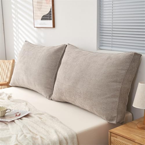 Hoowarm Bett Kopfteil Kissen Lesekissen für Bett und Sofa 60/70/80/90cm Abnehmbarem Rückenkissen Weiches Bequemes Lendenkissen Wandkissen Sofa Lesekissen Rückenlehnenkissen(C,60x50cm/23x19in(1pc))