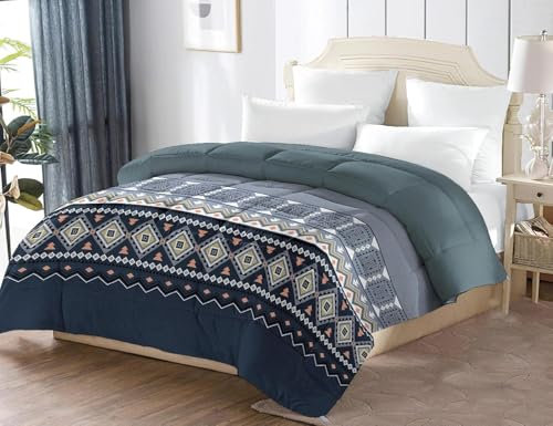 Bettdecke 200x220 Ohne Bezug Nutzbar, Abstrakter Liniendruck Bettdecken Waschbar Ganzjahresdecke Boho 4 Jahreszeiten Steppdecke, Bettzeug Microfaser mit 2 Kissenbezug für Sommer Winter Doppelbett