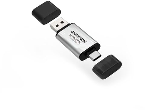 Gigastone USB-C SSD Externe 256Go pour PS5 iPhone 16 USB 3.2 Gén2 jusqu'à 500Mo/s, 2 en 1 Disque SSD Portable Double Type-A + Type-C pour MacBook iPad Xbox Gaming Disque Dur ssd Sauvegarde