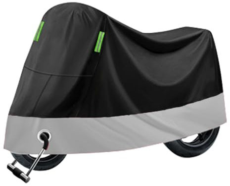 Fundas para Motos para Yamaha YZF-R6 YZF-600 YZF R6 600, Interior Exterior Impermeable Antipolvo UV Protector Cubierta Protectora Cubre Accesorios,E Black Silver