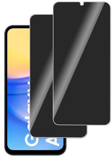 LERINNA 2 Stück für Panzerglas Privatbildschirm für Samsung Galaxy A15, Anti-Spy,9H Härte temperglas, Anti-Kratzen, Anti-Bläschen, Sichtschutz Schutzfolie für Samsung Galaxy A15