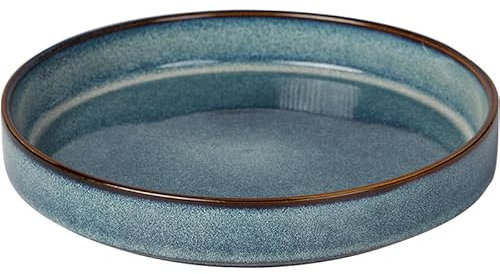 Platos Plato de cerámica de 8,75 pulgadas, plato Retro creativo, plato de sopa occidental, plato hondo, plato de fruta for el hogar Vajilla(5PCS)