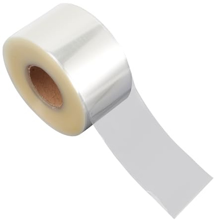 SOPOTUTU 500 Stück Transparenter Etikettenschutz aus Pvc für Barcode Etiketten mit Wasserdichtem und Langlebigem Schutz für Büro und Bibliothek