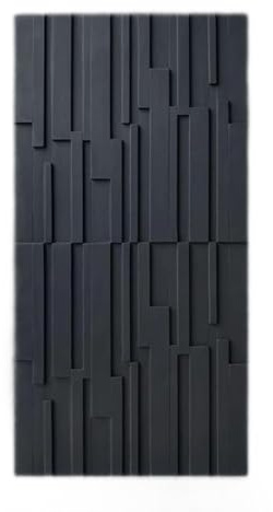 Artiz Panneaux Muraux 3D pour Décoration Murale Intérieure TV, Panneau PU 3D Effet Bois, Imperméable Et Léger, pour Décoration Murale Intérieure Et Extérieure.(Zwart,16PCS)
