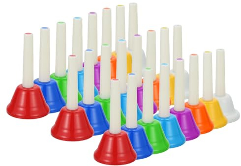 QUARKZMAN 3 Juegos De Campanas 8 Notas Musicales Blanco/Colores Mixtos