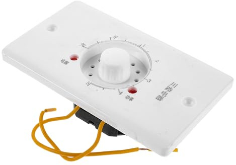 HEMOTON Kaminlüfter Drehzahlregler mit Mechanischem Thermostat Einstellbarer Temperaturschalter für Elektroheizungen Kompakter Ersatz für Kaminventilatoren im Haus