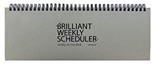 PAPERIAN Brilliant Weekly Scheduler - Wirebound Undated Weekly Planner Pad Scheduler (Gray)