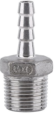 SS304 Conector de de Manguera Racor de Tubería Adaptador de de Manguera de Acero Inoxidable Rosca BSP Macho(3/8 * 6mm)