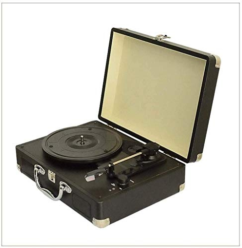 Lecteur Vinyle Vintage, Tourne-Disque stéréo Portable Bluetooth, phonographe stéréo Bluetooth 35 x 25,5 x 13 cm, Gramophone