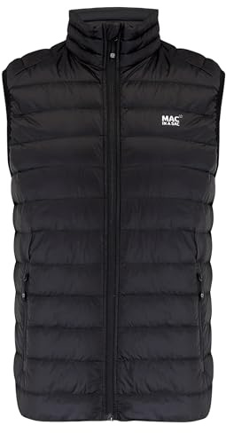 Mac in a Sac Alpine Gilet pliable en duvet pour homme – Imperméable, léger, extra chaud avec poches à fermeture éclair, 90% duvet, 10% plumes