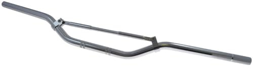 Supertec Lenker Cross Downhill Aluminium silber, 830 mm breit, 80 mm hoch | Universal verwendbar, kompatibel mit Rollern, Mopeds, Mokicks und Motorrädern; Aluminium, silber, Lieferumfang 1x Lenker